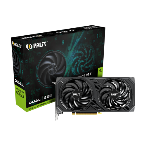 Відеокарта Palit GeForce RTX 4060 Dual 8192MB (NE64060019P1-1070D) (Відновлено продавцем, 832174) купити в Україні: Київ, Львів, Хмельницький, Тернопіль, Івано-Франківськ | Перевірка сумісності, низька ціна, відгуки, характеристики від TELEMART фото