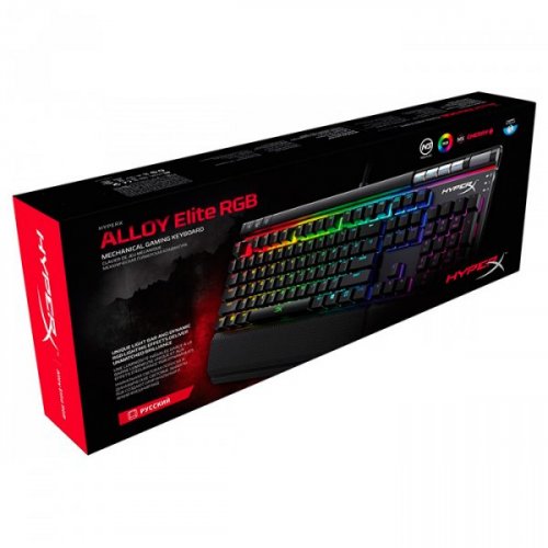 Фото Клавиатура Kingston HyperX Alloy Elite RGB Cherry MX Red (HX-KB2RD2-RU/R1) Black