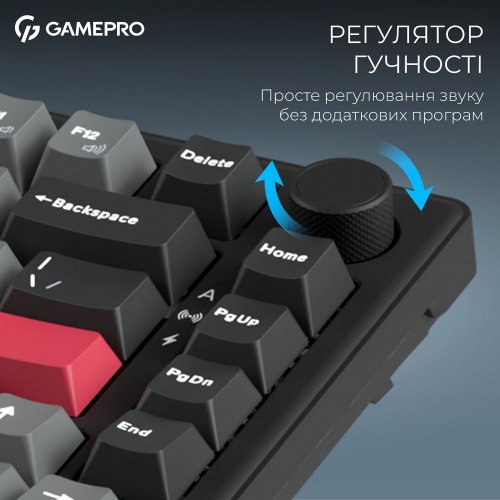 Клавиатура GamePro Asgard Yord MK266 Keychron Super Red Switch Wireless Black купить в Украине: Киев, Днепр, Харьков, Одесса  | Низкая цена, отзывы, характеристики от TELEMART фото