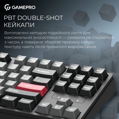Клавіатура GamePro Asgard Ragnar MK285 Keychron Super Red Switch Wireless Black купити в Україні: Київ, Львів, Хмельницький, Тернопіль, Івано-Франківськ | Низька ціна, відгуки, характеристики від TELEMART фото