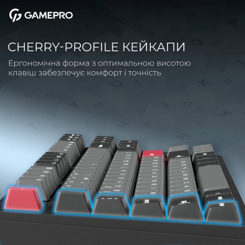 Клавіатура GamePro Asgard Ragnar MK285 Keychron Super Red Switch Wireless Black купити в Україні: Київ, Львів, Хмельницький, Тернопіль, Івано-Франківськ | Низька ціна, відгуки, характеристики від TELEMART фото