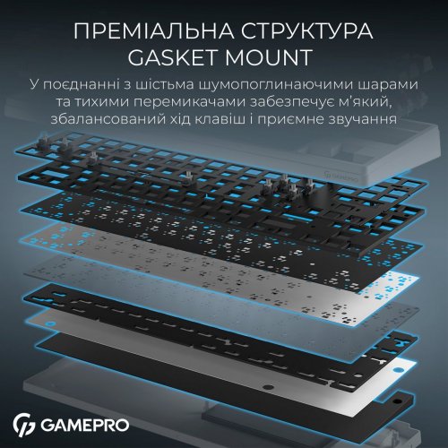 Клавіатура GamePro Asgard Ragnar MK285 Keychron Super Red Switch Wireless White купити в Україні: Київ, Львів, Хмельницький, Тернопіль, Івано-Франківськ | Низька ціна, відгуки, характеристики від TELEMART фото