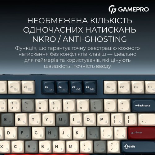 Клавіатура GamePro Asgard Ragnar MK285 Keychron Super Red Switch Wireless Blue купити в Україні: Київ, Львів, Хмельницький, Тернопіль, Івано-Франківськ | Низька ціна, відгуки, характеристики від TELEMART фото
