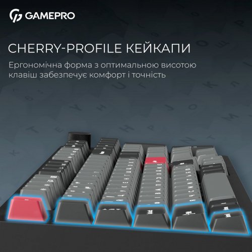 Клавіатура GamePro Asgard Drakkar MK305 Keychron Super Red Switch Wireless Black купити в Україні: Київ, Львів, Хмельницький, Тернопіль, Івано-Франківськ | Низька ціна, відгуки, характеристики від TELEMART фото