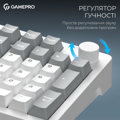 Клавіатура GamePro Asgard Drakkar MK305 Keychron Super Red Switch Wireless White купити в Україні: Київ, Львів, Хмельницький, Тернопіль, Івано-Франківськ | Низька ціна, відгуки, характеристики від TELEMART фото