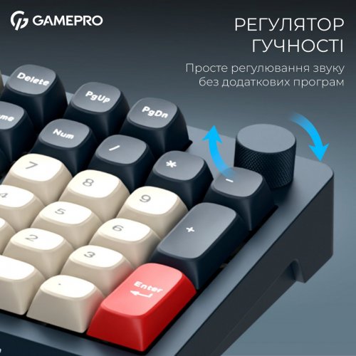 Клавіатура GamePro Asgard Drakkar MK305 Keychron Super Red Switch Wireless Blue купити в Україні: Київ, Львів, Хмельницький, Тернопіль, Івано-Франківськ | Низька ціна, відгуки, характеристики від TELEMART фото