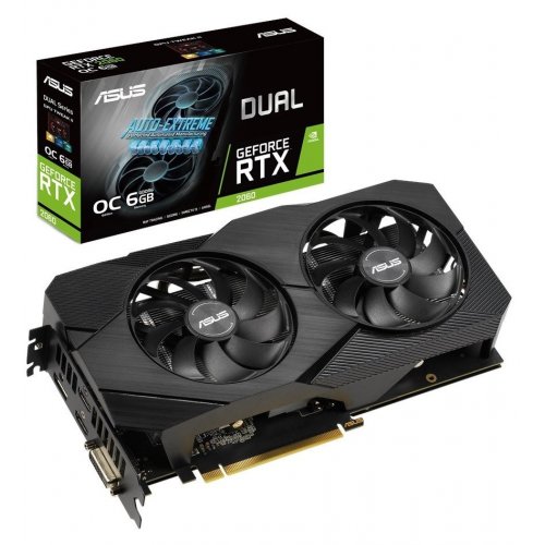 Видеокарта Asus GeForce RTX 2060 Dual Evo OC 6144MB (DUAL-RTX2060-O6G-EVO) (Восстановлено продавцом, 832258) купить в Украине: Киев, Днепр, Харьков, Одесса  | Проверка совместимости, низкая цена, отзывы, характеристики от TELEMART фото