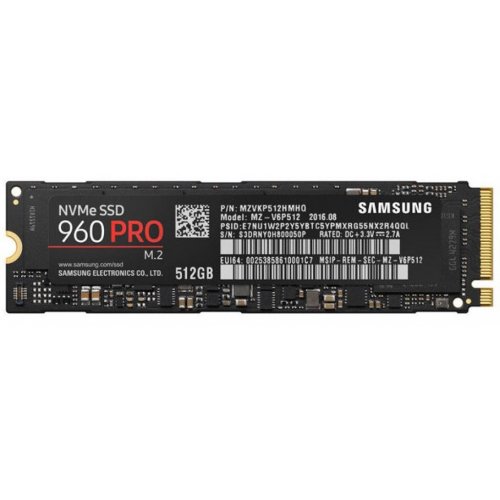 Ssd-диск Samsung 960 PRO V-NAND 512GB M.2 (2280 PCI-E) NVMe x4 (MZ-V6P512BW) (Восстановлено продавцом, 832265) купить в Украине: Киев, Днепр, Харьков, Одесса  | Проверка совместимости, низкая цена, отзывы, характеристики от TELEMART фото