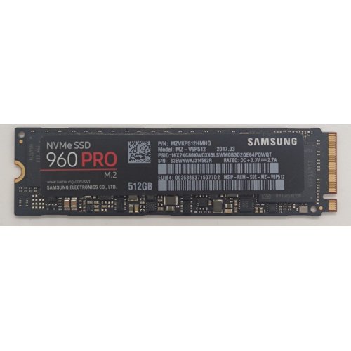 Ssd-диск Samsung 960 PRO V-NAND 512GB M.2 (2280 PCI-E) NVMe x4 (MZ-V6P512BW) (Восстановлено продавцом, 832265) купить в Украине: Киев, Днепр, Харьков, Одесса  | Проверка совместимости, низкая цена, отзывы, характеристики от TELEMART фото