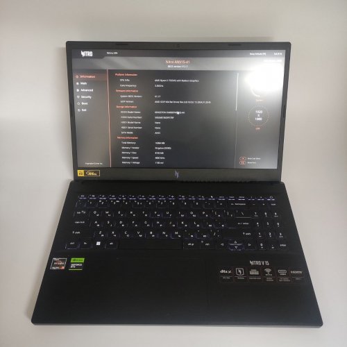 Ноутбук Acer Nitro V ANV15-41 (NH.QSHEP.001) Obsidian Black (Восстановлено продавцом, 832269) купить в Украине: Киев, Днепр, Харьков, Одесса  | Низкая цена, отзывы, характеристики от TELEMART фото