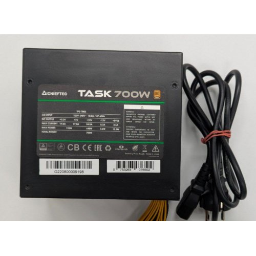Блок питания CHIEFTEC Task-Series 700W (TPS-700S) (Восстановлено продавцом, 832283) купить в Украине: Киев, Днепр, Харьков, Одесса  | Проверка совместимости, низкая цена, отзывы, характеристики от TELEMART фото