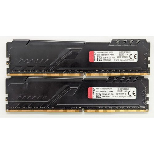 Озу HyperX DDR4 16GB (2x8GB) 3200Mhz Fury Black (HX432C16FB3K2/16) (Восстановлено продавцом, 832305) купить в Украине: Киев, Днепр, Харьков, Одесса  | Проверка совместимости, низкая цена, отзывы, характеристики от TELEMART фото