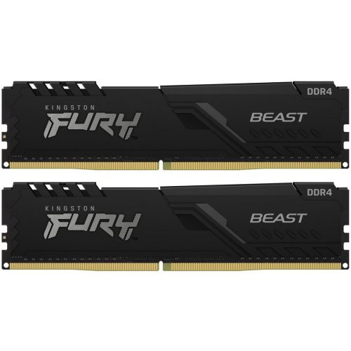 Озу Kingston DDR4 32GB (2x16GB) 3200Mhz FURY Beast Black (KF432C16BBK2/32) (Восстановлено продавцом, 832307) купить в Украине: Киев, Днепр, Харьков, Одесса  | Проверка совместимости, низкая цена, отзывы, характеристики от TELEMART фото
