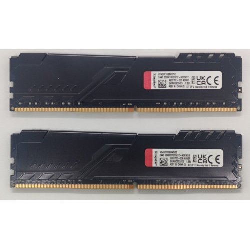 Озу Kingston DDR4 32GB (2x16GB) 3200Mhz FURY Beast Black (KF432C16BBK2/32) (Восстановлено продавцом, 832307) купить в Украине: Киев, Днепр, Харьков, Одесса  | Проверка совместимости, низкая цена, отзывы, характеристики от TELEMART фото