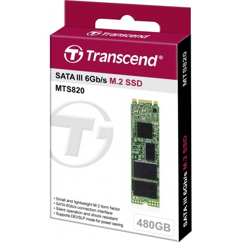 Продать SSD-диск Transcend MTS820S TLC 480GB M.2 (2280 SATA) (TS480GMTS820) по Trade-In интернет-магазине Телемарт - Киев, Днепр, Украина фото
