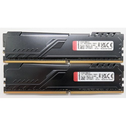 Озп Kingston DDR4 32GB (2x16GB) 3600Mhz FURY Beast Black (KF436C18BBK2/32) (Відновлено продавцем, 832590) купити в Україні: Київ, Львів, Хмельницький, Тернопіль, Івано-Франківськ | Перевірка сумісності, низька ціна, відгуки, характеристики від TELEMART фото