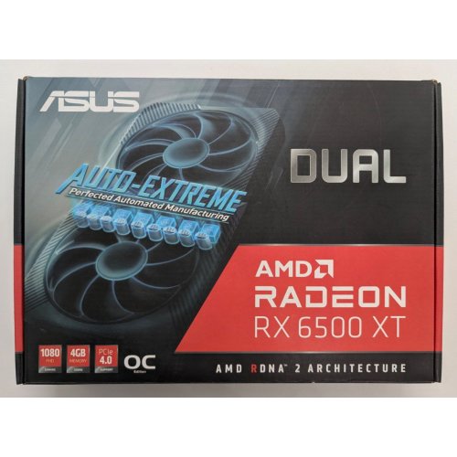 Відеокарта Asus Dual Radeon RX 6500 XT OC 4096MB (DUAL-RX6500XT-O4G) (Відновлено продавцем, 832600) купити в Україні: Київ, Львів, Хмельницький, Тернопіль, Івано-Франківськ | Перевірка сумісності, низька ціна, відгуки, характеристики від TELEMART фото