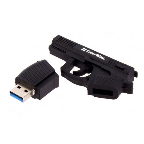 Накопичувач ColorWay Pistol 32GB USB 3.0 (CW-USBPL32) купити в Україні: Київ, Львів, Хмельницький, Тернопіль, Івано-Франківськ | Низька ціна, відгуки, характеристики від TELEMART фото