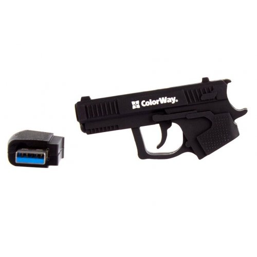 Накопичувач ColorWay Pistol 32GB USB 3.0 (CW-USBPL32) купити в Україні: Київ, Львів, Хмельницький, Тернопіль, Івано-Франківськ | Низька ціна, відгуки, характеристики від TELEMART фото
