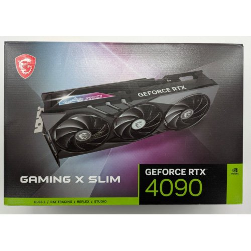 Відеокарта MSI GeForce RTX 4090 GAMING X SLIM 24576MB (RTX 4090 GAMING X SLIM 24G) (Відновлено продавцем, 832620) купити в Україні: Київ, Львів, Хмельницький, Тернопіль, Івано-Франківськ | Перевірка сумісності, низька ціна, відгуки, характеристики від TELEMART фото
