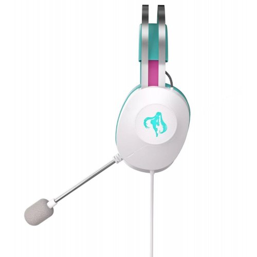Навушники Asus TUF Gaming H1 Gen II Hatsune Miku Edition (90YH048B-BHUA00) White/Green купити в Україні: Київ, Львів, Хмельницький, Тернопіль, Івано-Франківськ | Низька ціна, відгуки, характеристики від TELEMART фото