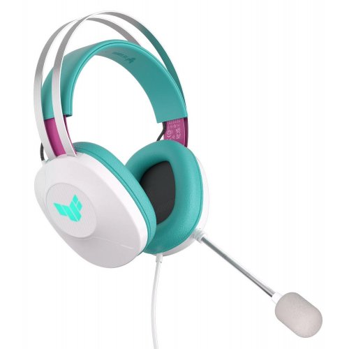 Навушники Asus TUF Gaming H1 Gen II Hatsune Miku Edition (90YH048B-BHUA00) White/Green купити в Україні: Київ, Львів, Хмельницький, Тернопіль, Івано-Франківськ | Низька ціна, відгуки, характеристики від TELEMART фото