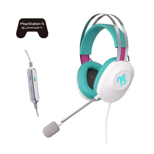 Навушники Asus TUF Gaming H1 Gen II Hatsune Miku Edition (90YH048B-BHUA00) White/Green купити в Україні: Київ, Львів, Хмельницький, Тернопіль, Івано-Франківськ | Низька ціна, відгуки, характеристики від TELEMART фото