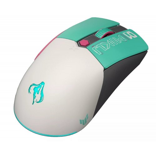 Миша Asus TUF Gaming Mini Wireless Hatsune Miku Edition (90MP0420-BMUA00) White/Green купити в Україні: Київ, Львів, Хмельницький, Тернопіль, Івано-Франківськ | Низька ціна, відгуки, характеристики від TELEMART фото