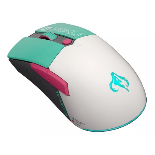 Миша Asus TUF Gaming Mini Wireless Hatsune Miku Edition (90MP0420-BMUA00) White/Green купити в Україні: Київ, Львів, Хмельницький, Тернопіль, Івано-Франківськ | Низька ціна, відгуки, характеристики від TELEMART фото