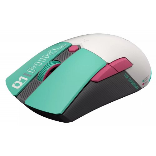 Миша Asus TUF Gaming Mini Wireless Hatsune Miku Edition (90MP0420-BMUA00) White/Green купити в Україні: Київ, Львів, Хмельницький, Тернопіль, Івано-Франківськ | Низька ціна, відгуки, характеристики від TELEMART фото