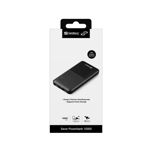 Powerbank Sandberg Saver 10000mAh 20W (320-34) купить в Украине: Киев, Днепр, Харьков, Одесса  | Низкая цена, отзывы, характеристики от TELEMART фото