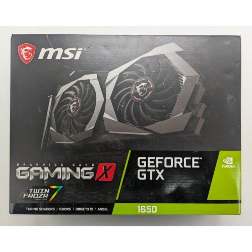 Видеокарта MSI GeForce GTX 1650 GAMING X 4096MB (GTX 1650 GAMING X 4G) (Восстановлено продавцом, 832695) купить в Украине: Киев, Днепр, Харьков, Одесса  | Проверка совместимости, низкая цена, отзывы, характеристики от TELEMART фото