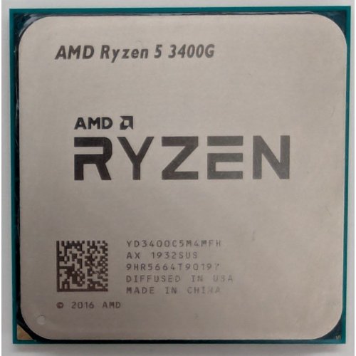 Процесор AMD Ryzen 5 3400G 3.7(4.2)GHz 4MB sAM4 Tray (YD3400C5M4MFH) (Відновлено продавцем, 832725) купити в Україні: Київ, Львів, Хмельницький, Тернопіль, Івано-Франківськ | Перевірка сумісності, низька ціна, відгуки, характеристики від TELEMART фото