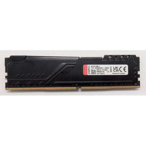 Озп Kingston DDR4 16GB 3200Mhz FURY Beast Black (KF432C16BB/16) (Відновлено продавцем, 832732) купити в Україні: Київ, Львів, Хмельницький, Тернопіль, Івано-Франківськ | Перевірка сумісності, низька ціна, відгуки, характеристики від TELEMART фото
