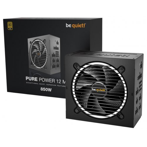 Уцінка блок живлення Be Quiet! Pure Power 12 M 850W (BN344) (Розкрита упаковка, 832795) купити в Україні: Київ, Львів, Хмельницький, Тернопіль, Івано-Франківськ | Перевірка сумісності, низька ціна, відгуки, характеристики від TELEMART фото