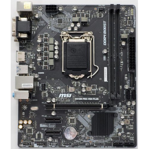Материнська плата MSI H310M PRO-VDH PLUS (s1151-V2, Intel H310) (Відновлено продавцем, 832836) купити в Україні: Київ, Львів, Хмельницький, Тернопіль, Івано-Франківськ | Перевірка сумісності, низька ціна, відгуки, характеристики від TELEMART фото