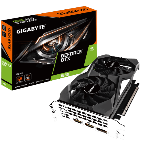 Видеокарта Gigabyte GeForce GTX 1650 OC 4096MB (GV-N1650OC-4GD) (Восстановлено продавцом, 832840) купить в Украине: Киев, Днепр, Харьков, Одесса  | Проверка совместимости, низкая цена, отзывы, характеристики от TELEMART фото