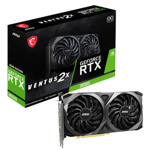 Відеокарта MSI GeForce RTX 3050 VENTUS 2X OC 8192MB (RTX 3050 VENTUS 2X 8G OC) (Відновлено продавцем, 832843) купити в Україні: Київ, Львів, Хмельницький, Тернопіль, Івано-Франківськ | Перевірка сумісності, низька ціна, відгуки, характеристики від TELEMART фото
