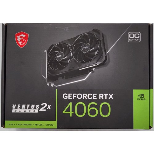 Відеокарта MSI GeForce RTX 4060 VENTUS 2X BLACK OC 8192MB (RTX 4060 VENTUS 2X BLACK 8G OC) (Відновлено продавцем, 832846) купити в Україні: Київ, Львів, Хмельницький, Тернопіль, Івано-Франківськ | Перевірка сумісності, низька ціна, відгуки, характеристики від TELEMART фото