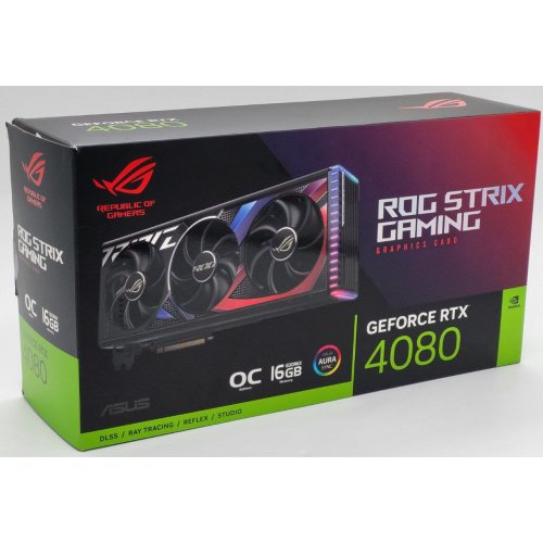 Відеокарта Asus ROG Strix GeForce RTX 4080 OC 16384MB (ROG-STRIX-RTX4080-O16G-GAMING) (Відновлено продавцем, 832848) купити в Україні: Київ, Львів, Хмельницький, Тернопіль, Івано-Франківськ | Перевірка сумісності, низька ціна, відгуки, характеристики від TELEMART фото