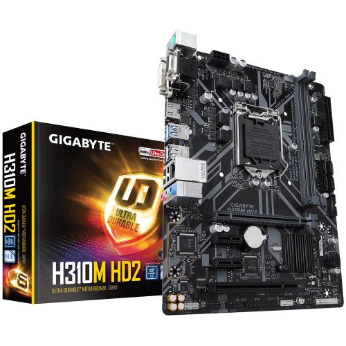 Продати Материнська плата Gigabyte H310M HD2 (s1151-V2, Intel H310) за Trade-In у інтернет-магазині Телемарт - Київ, Дніпро, Україна фото