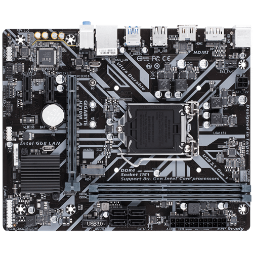 Photo Motherboard Gigabyte H310M A (s1151-V2, Intel H310)