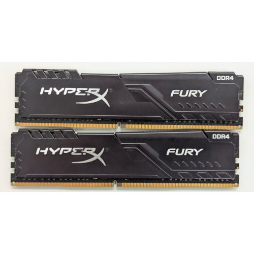 Озп HyperX DDR4 16GB (2x8GB) 3200Mhz Fury Black (HX432C16FB3K2/16) (Відновлено продавцем, 833008) купити в Україні: Київ, Львів, Хмельницький, Тернопіль, Івано-Франківськ | Перевірка сумісності, низька ціна, відгуки, характеристики від TELEMART фото