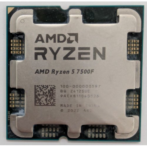 Процессор AMD Ryzen 5 7500F 3.7(5.0)GHz 32MB sAM5 Tray (100-000000597) (Восстановлено продавцом, 833011) купить в Украине: Киев, Днепр, Харьков, Одесса  | Проверка совместимости, низкая цена, отзывы, характеристики от TELEMART фото