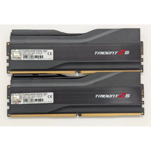 Озп G.Skill DDR5 32GB (2x16GB) 6000 Mhz Trident Z5 (F5-6000J4040F16GX2-TZ5K) (Відновлено продавцем, 833014) купити в Україні: Київ, Львів, Хмельницький, Тернопіль, Івано-Франківськ | Перевірка сумісності, низька ціна, відгуки, характеристики від TELEMART фото