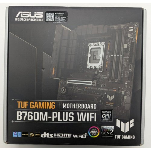 Материнська плата Asus TUF GAMING B760M-PLUS WIFI (s1700, Intel B760) (Відновлено продавцем, 833017) купити в Україні: Київ, Львів, Хмельницький, Тернопіль, Івано-Франківськ | Перевірка сумісності, низька ціна, відгуки, характеристики від TELEMART фото