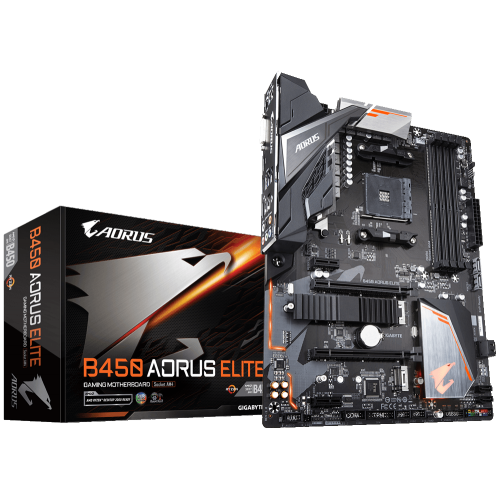 Материнская плата Gigabyte B450 AORUS ELITE (sAM4, AMD B450) (Восстановлено продавцом, 833027) купить в Украине: Киев, Днепр, Харьков, Одесса  | Проверка совместимости, низкая цена, отзывы, характеристики от TELEMART фото