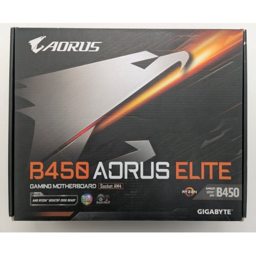 Материнская плата Gigabyte B450 AORUS ELITE (sAM4, AMD B450) (Восстановлено продавцом, 833027) купить в Украине: Киев, Днепр, Харьков, Одесса  | Проверка совместимости, низкая цена, отзывы, характеристики от TELEMART фото