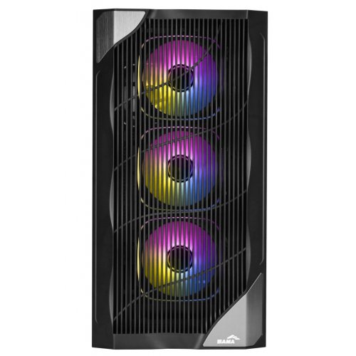 Корпус SAMA V42 без БЖ (V42-BKAMA4X1-GL) Black купити в Україні: Київ, Львів, Хмельницький, Тернопіль, Івано-Франківськ | Перевірка сумісності, низька ціна, відгуки, характеристики від TELEMART фото