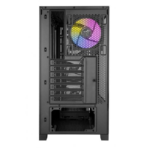 Корпус SAMA V42 без БЖ (V42-BKAMA4X1-GL) Black купити в Україні: Київ, Львів, Хмельницький, Тернопіль, Івано-Франківськ | Перевірка сумісності, низька ціна, відгуки, характеристики від TELEMART фото